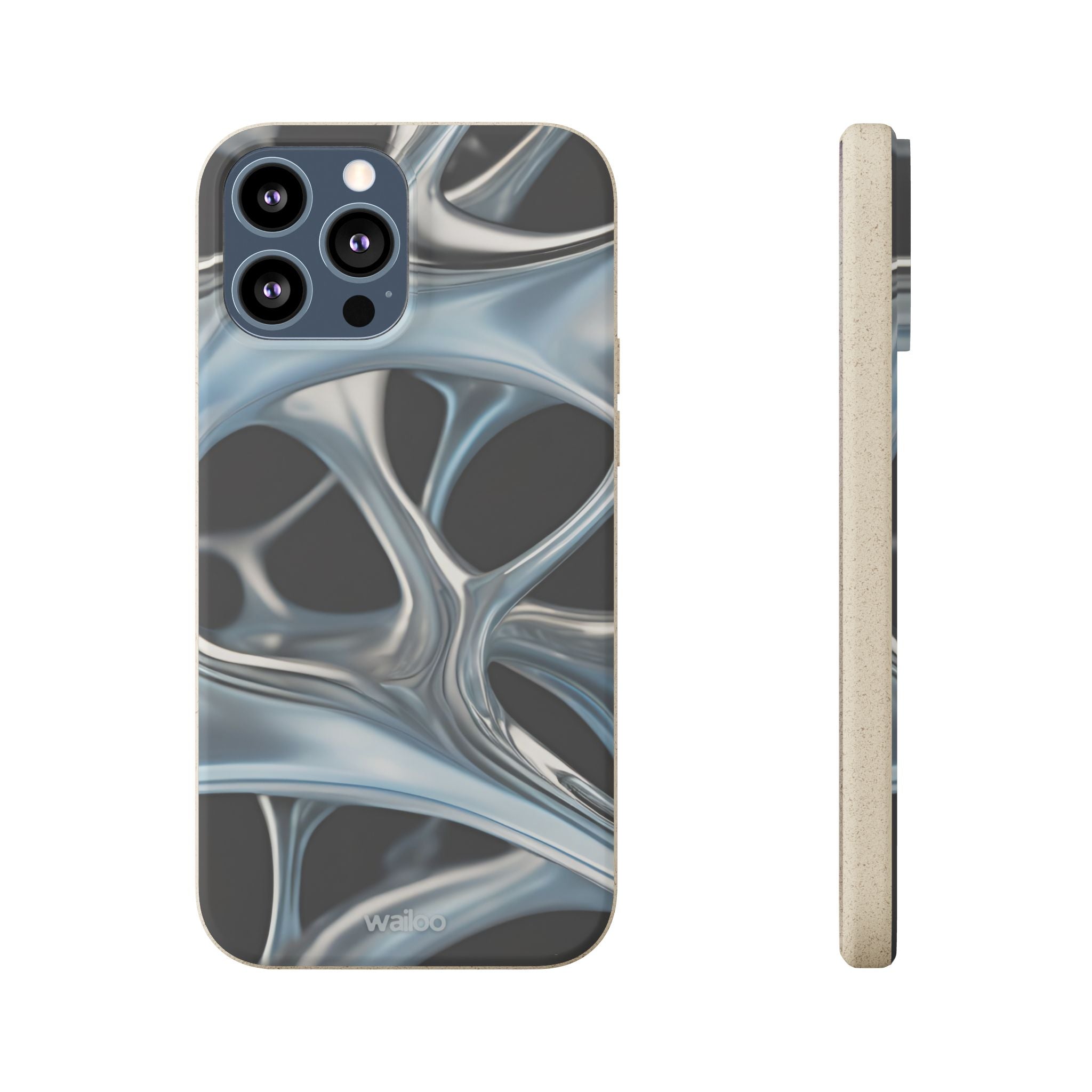 3D Metal matrix - Plastic free  phone case for iPhone
