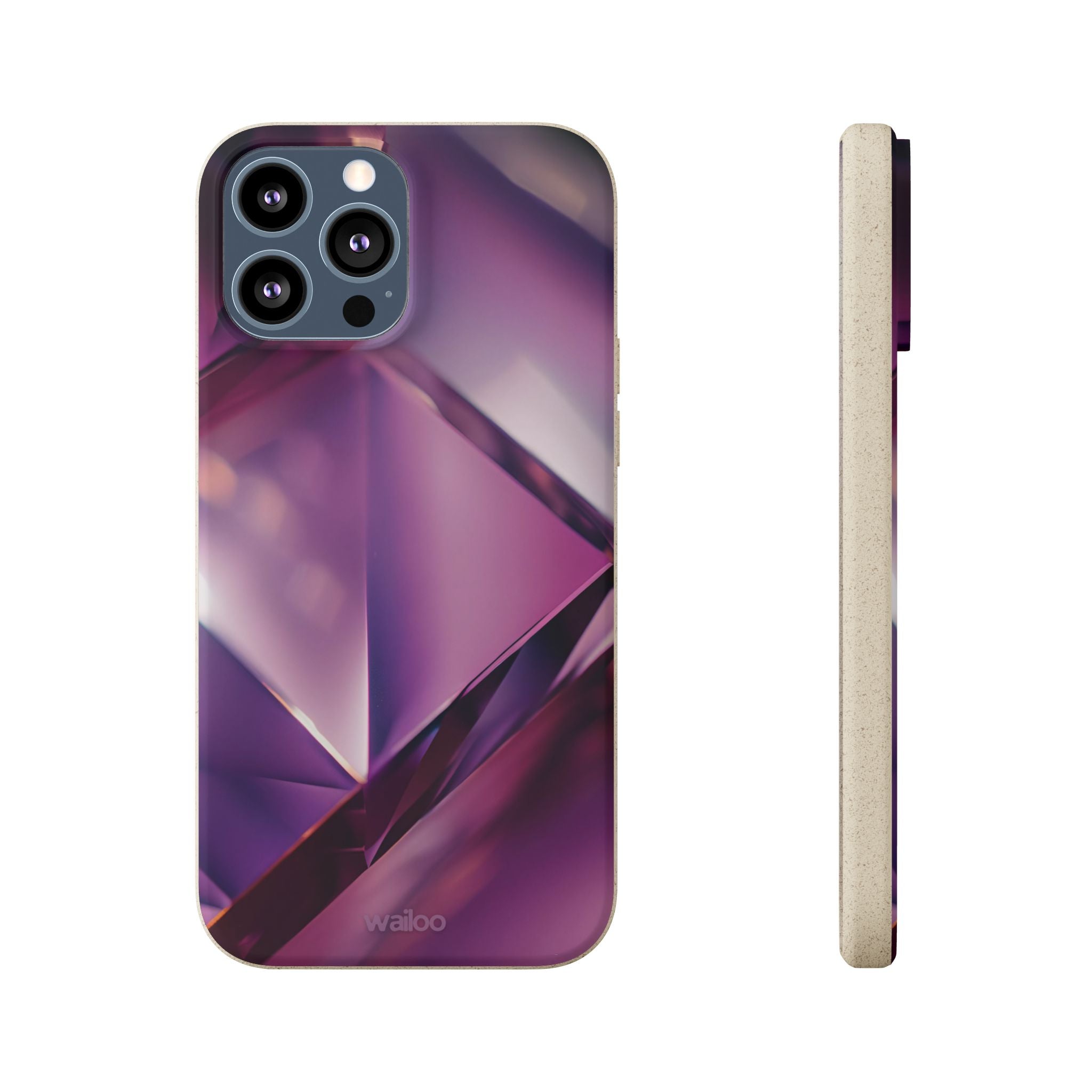 3D Purple - Plastic free phone case for iPhone