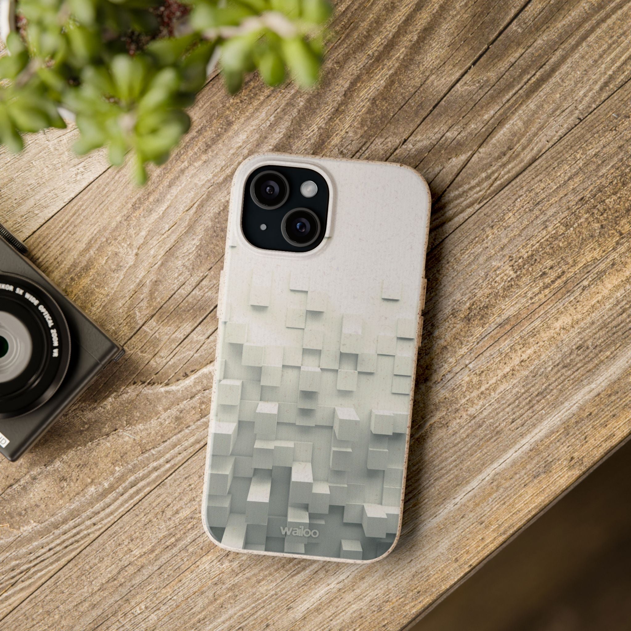 3D White tiles - Plastic free phone case for iPhone
