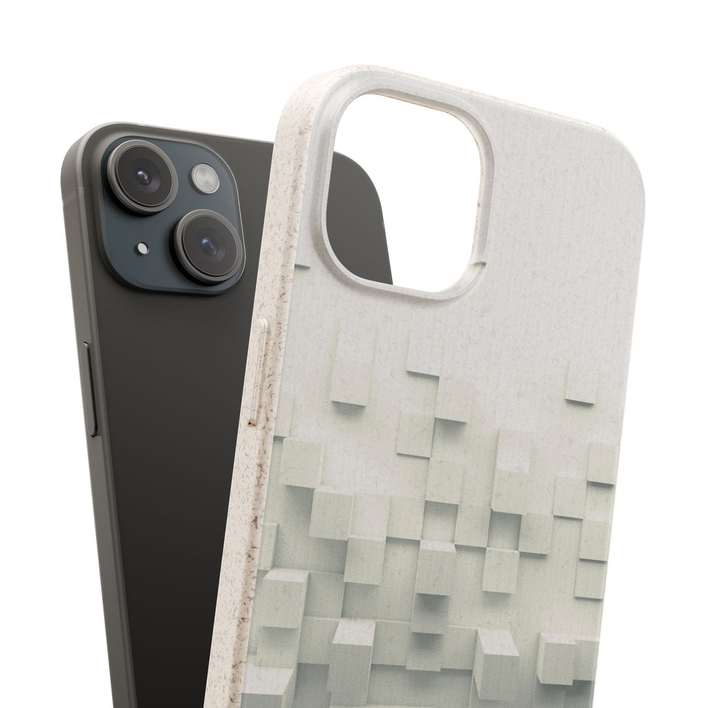 3D White tiles - Plastic free phone case for iPhone