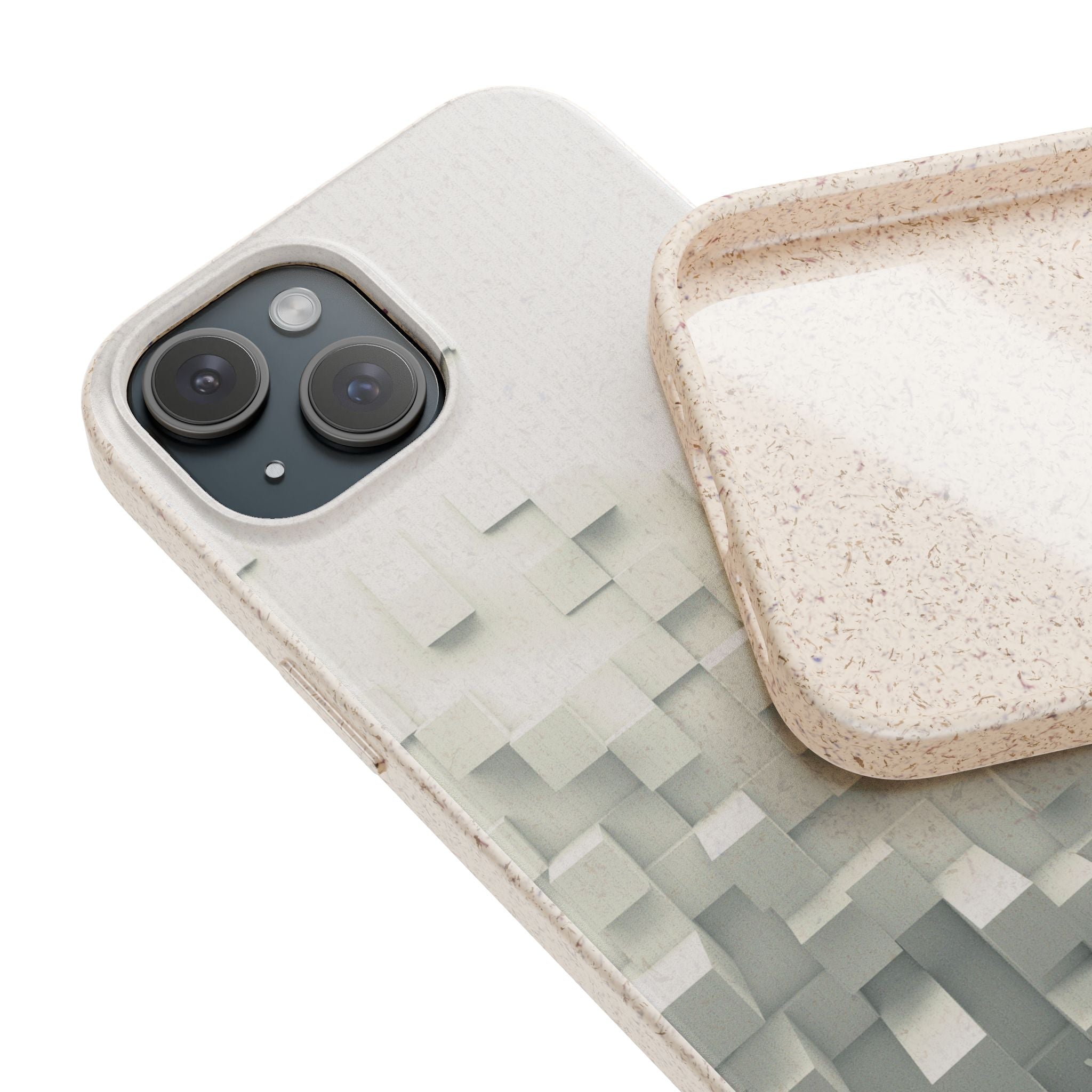 3D White tiles - Plastic free phone case for iPhone