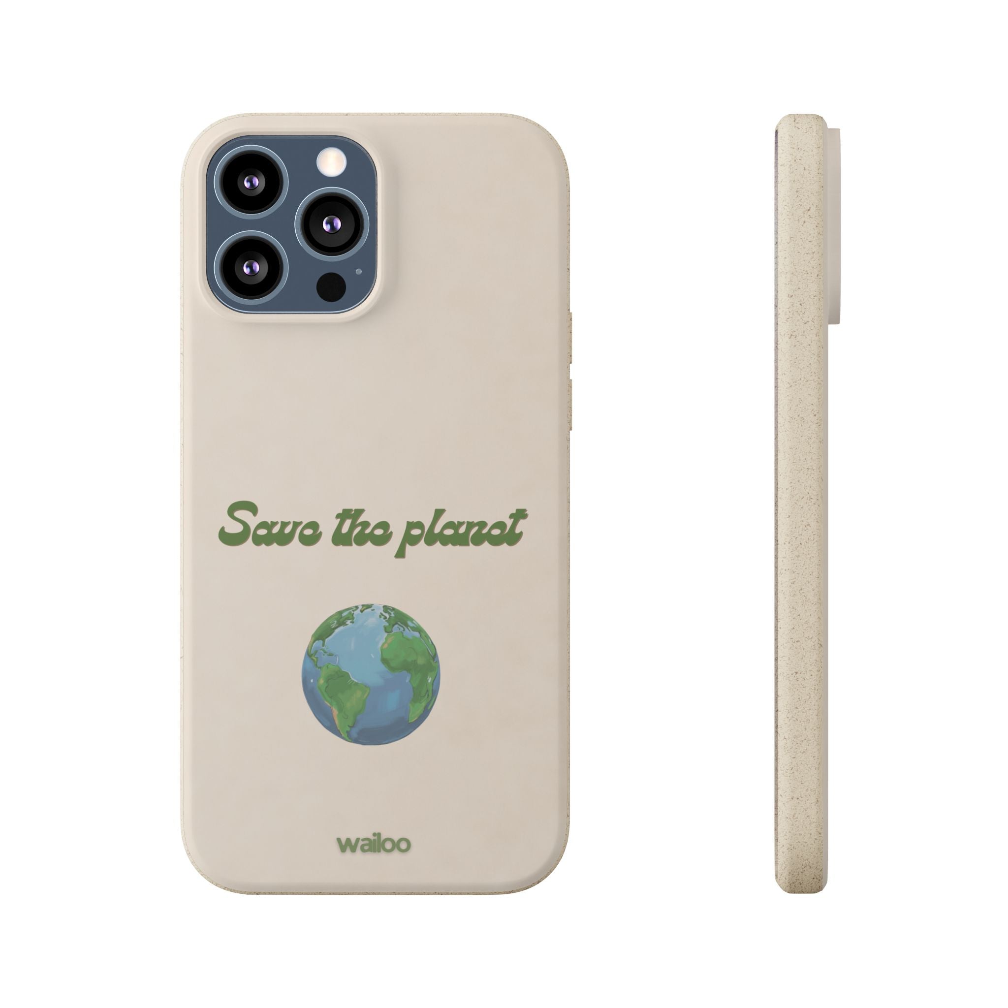 Earth - Save the planet - Plastic free phone case for iPhone