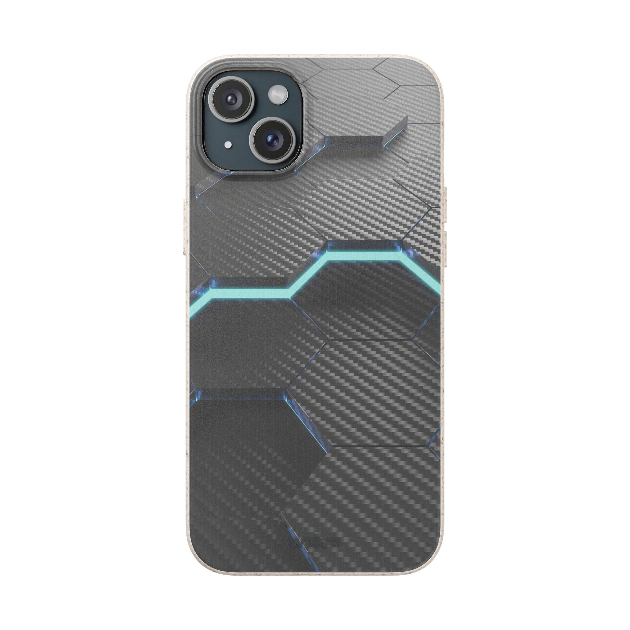 3D Black hexagon - Plastic free phone case for iPhone