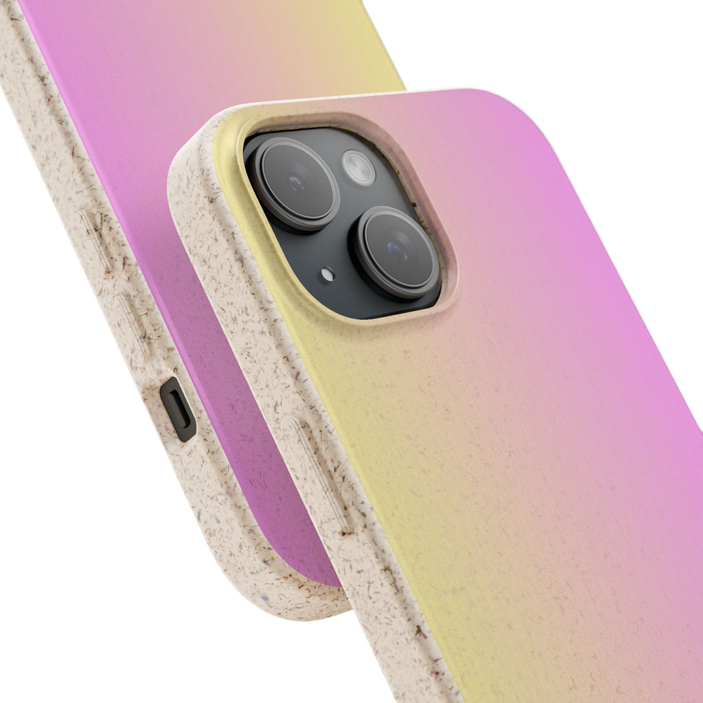 bOmbre Yellow pink gradient - Plastic free phone case for iPhone