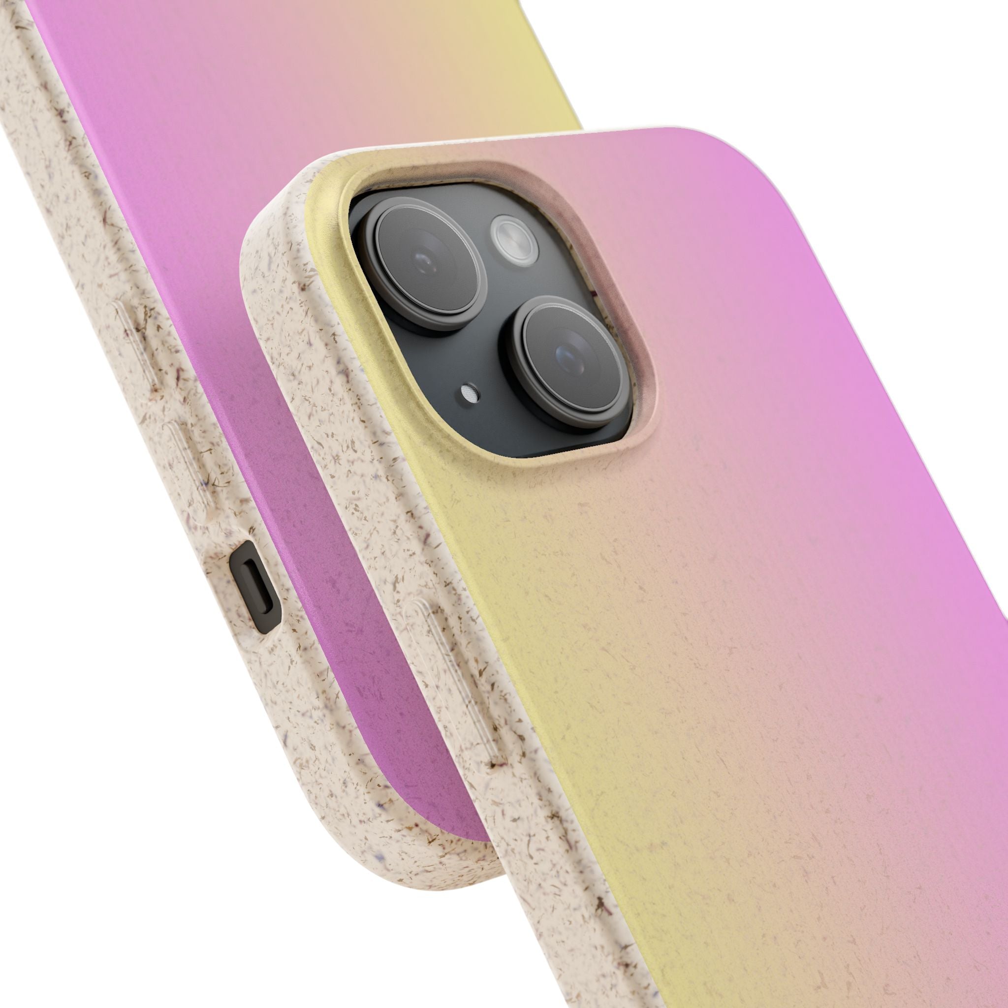 bOmbre Yellow pink gradient - Plastic free phone case for iPhone