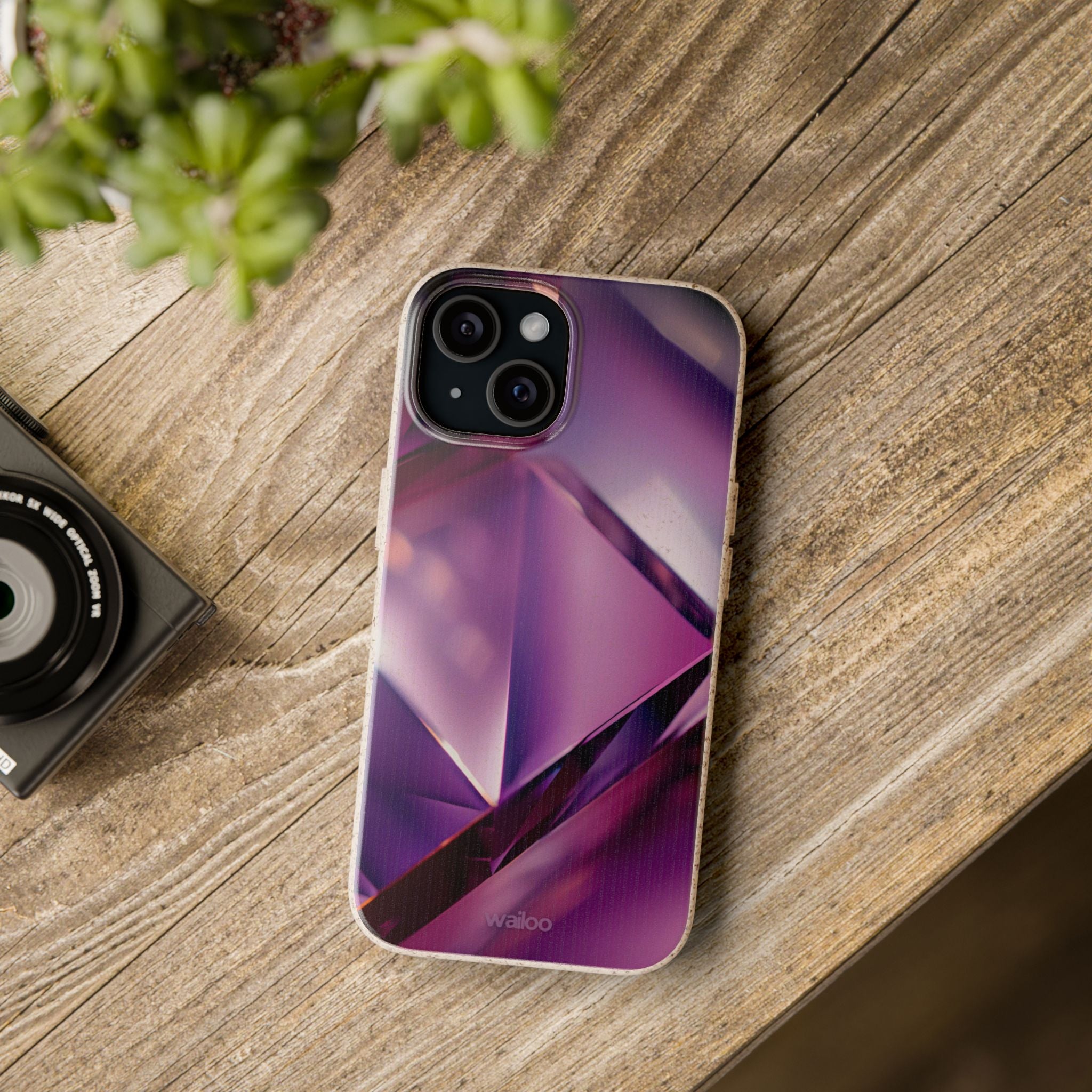 3D Purple - Plastic free phone case for iPhone