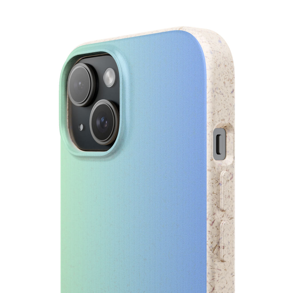 bOmbre Turquoise blue gradient - Plastic free phone case for iPhone