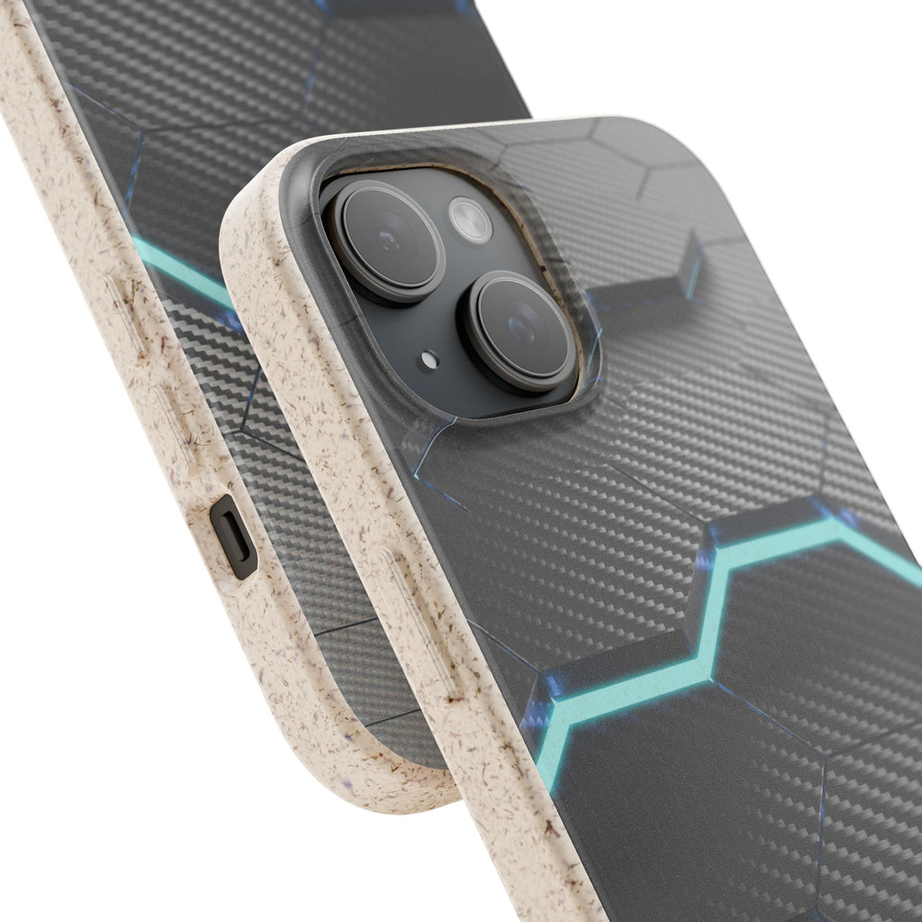 3D Black hexagon - Plastic free phone case for iPhone