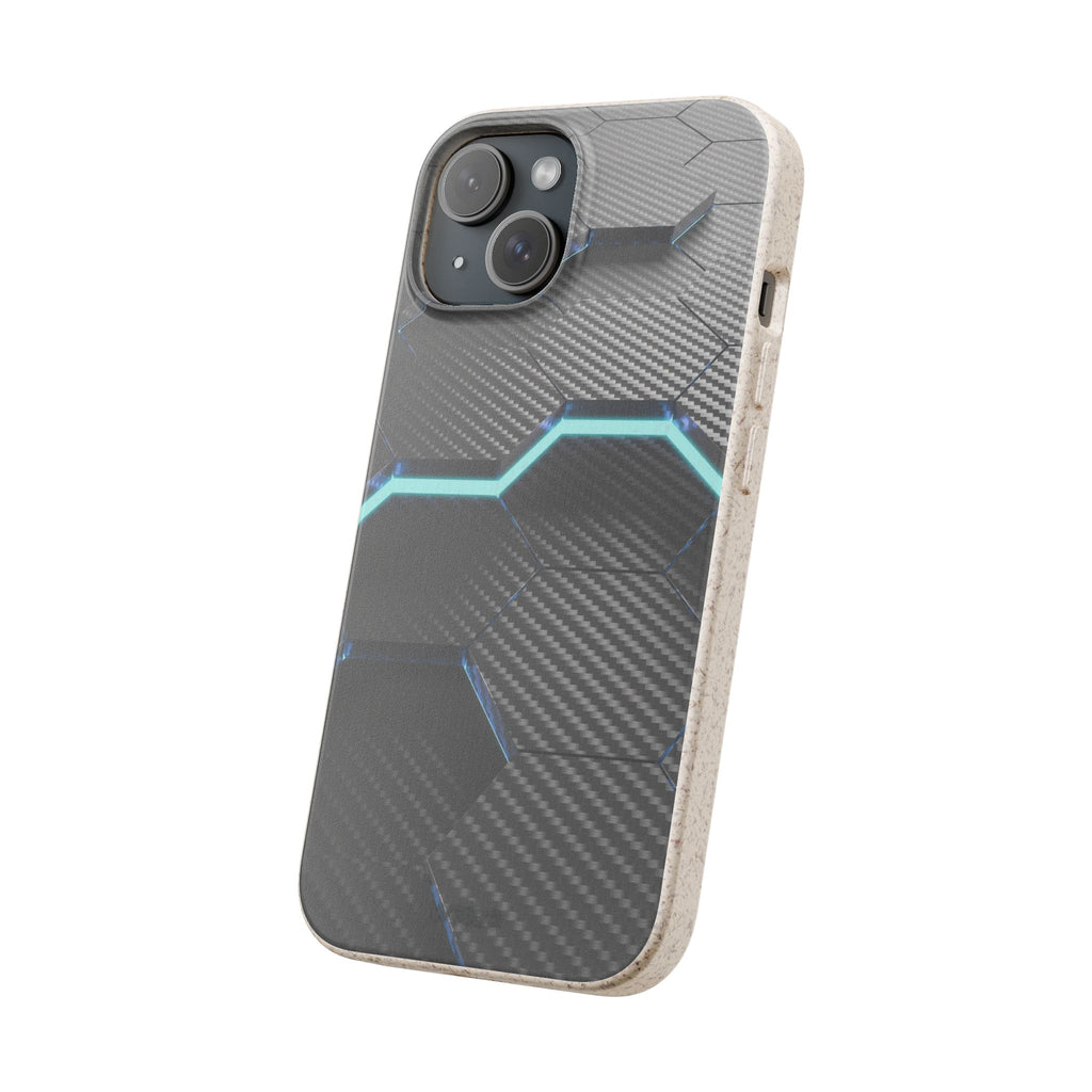 3D Black hexagon - Plastic free phone case for iPhone