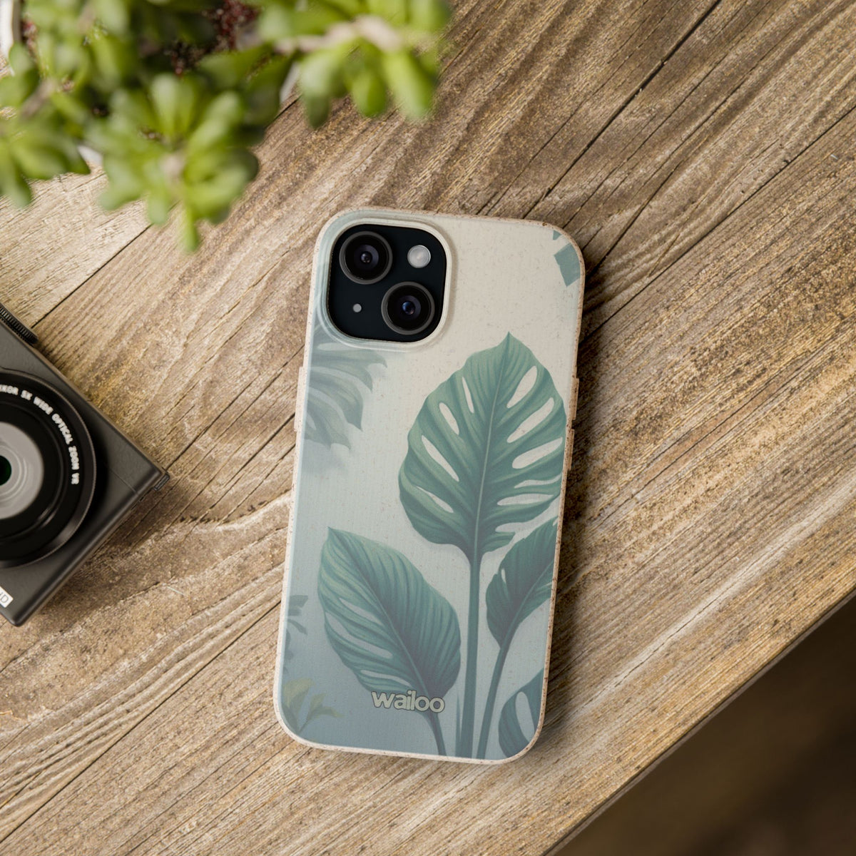Floral Monstera - Biodegradable phone case for iPhone - Plastic free