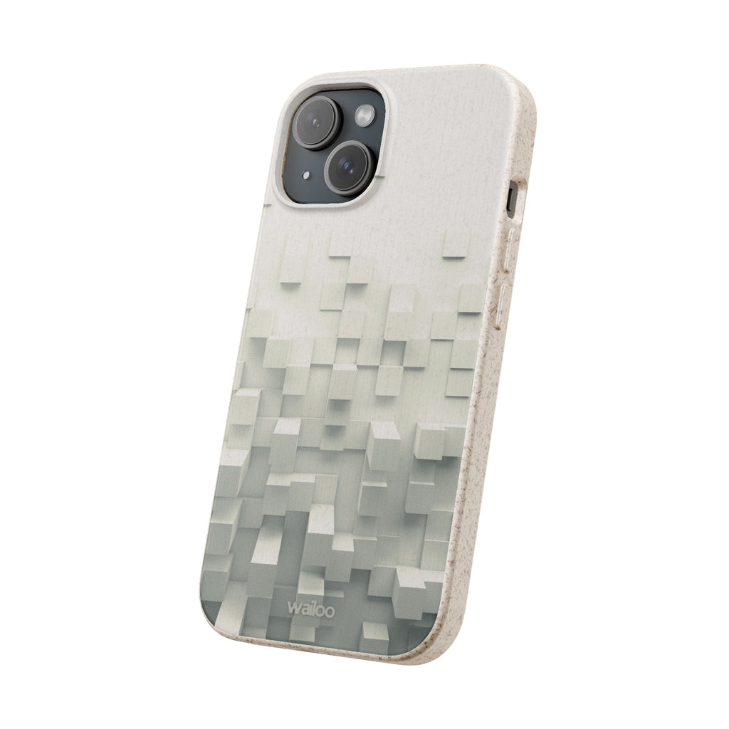 3D White tiles - Plastic free phone case for iPhone