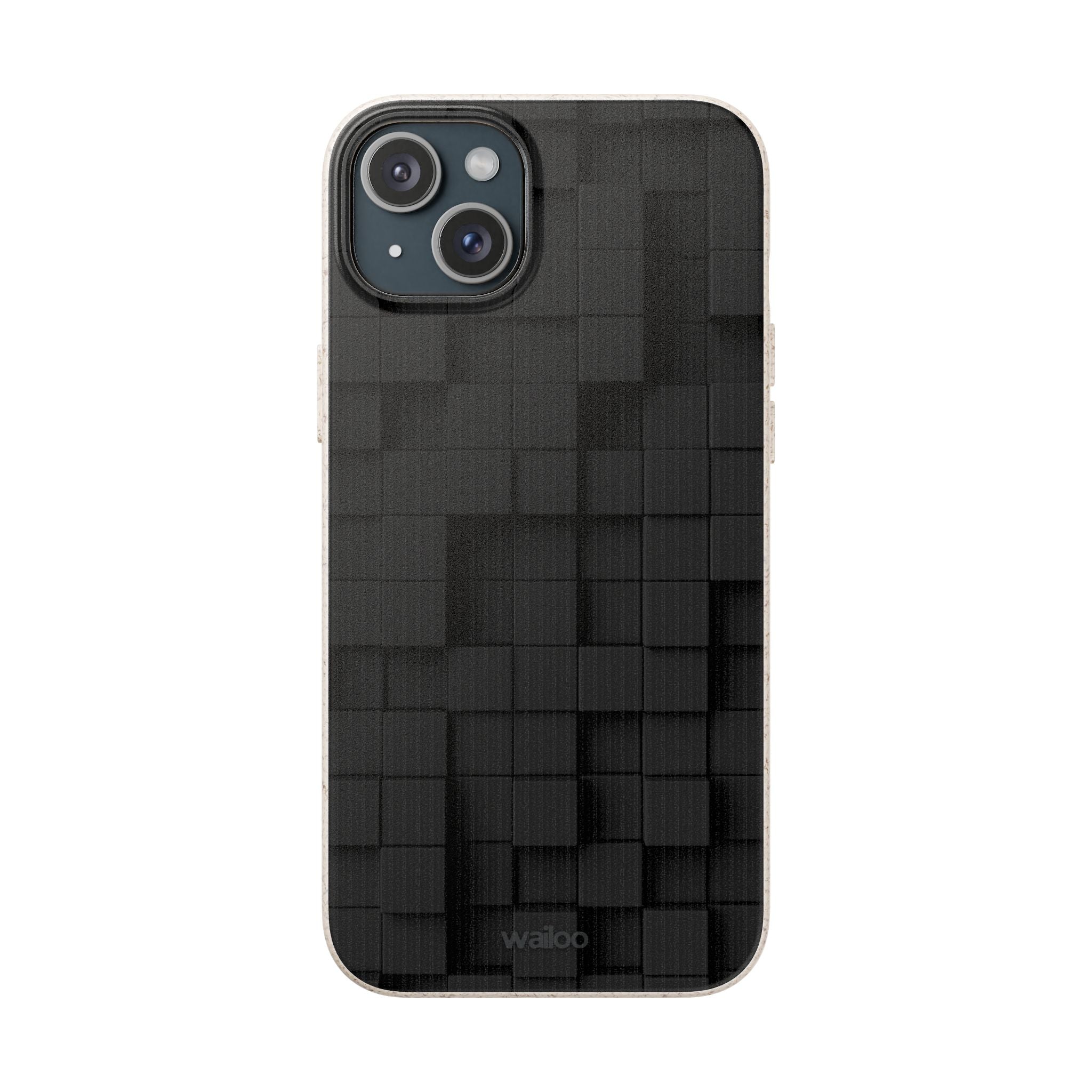3D Black tiles - Plastic free phone case for iPhone