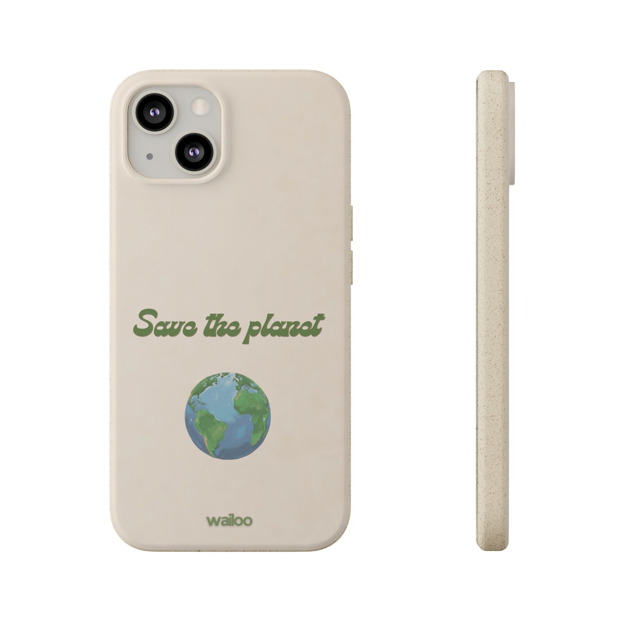 Earth - Save the planet - Plastic free phone case for iPhone