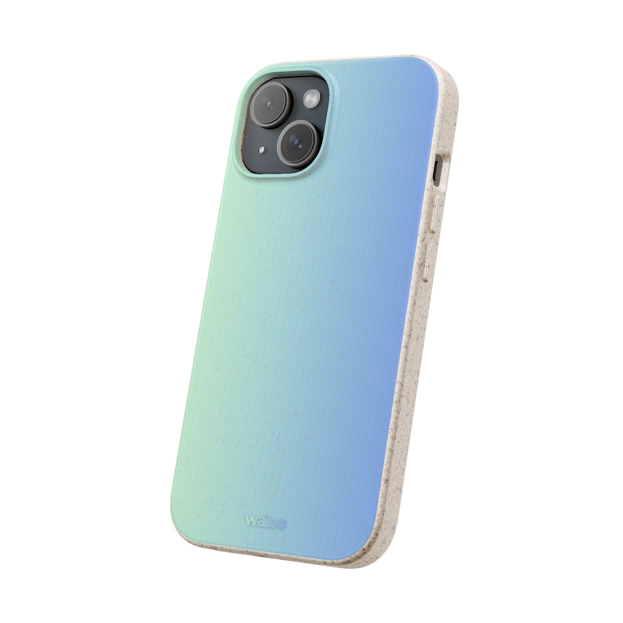 bOmbre Turquoise blue gradient - Plastic free phone case for iPhone