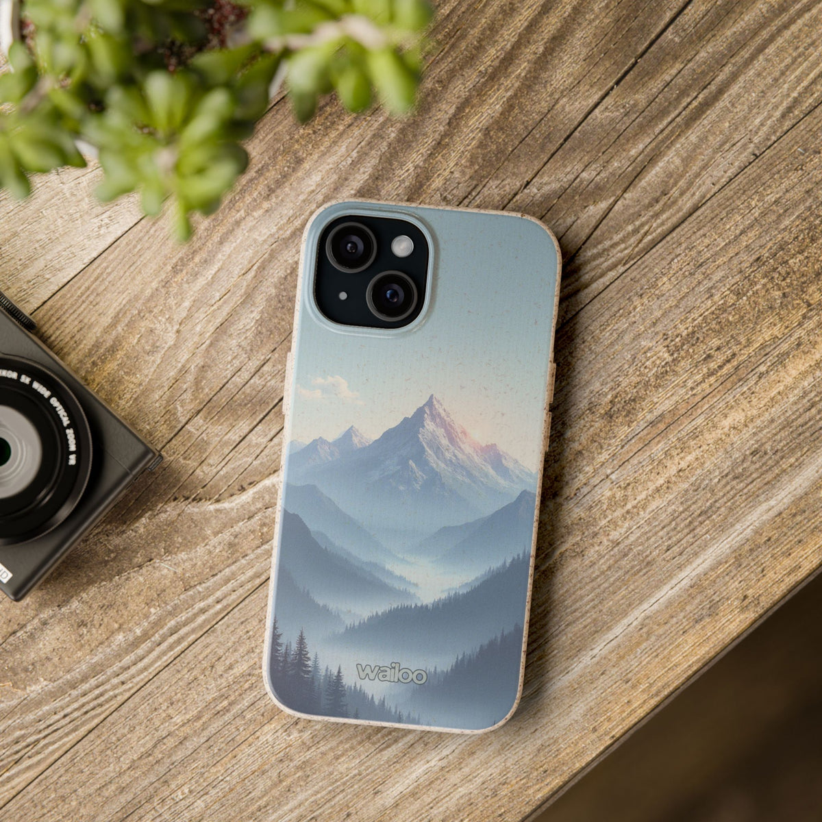 dAI Nature Mountain and valley - Plastic free phone case for iPhone