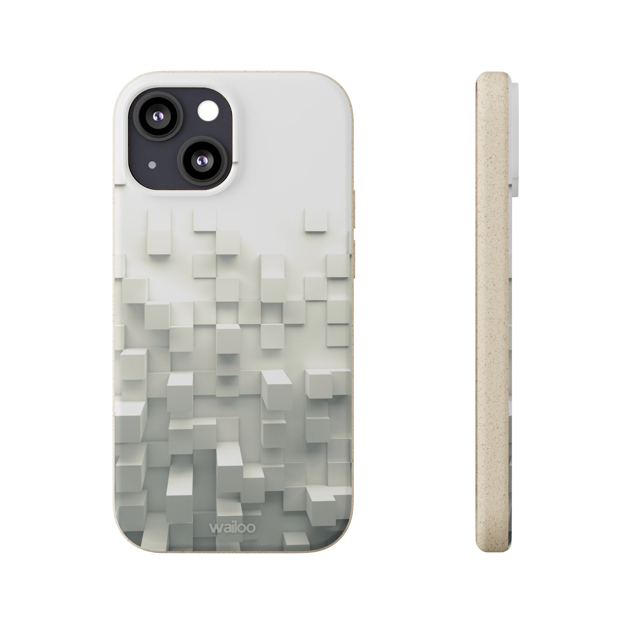 3D White tiles - Plastic free phone case for iPhone