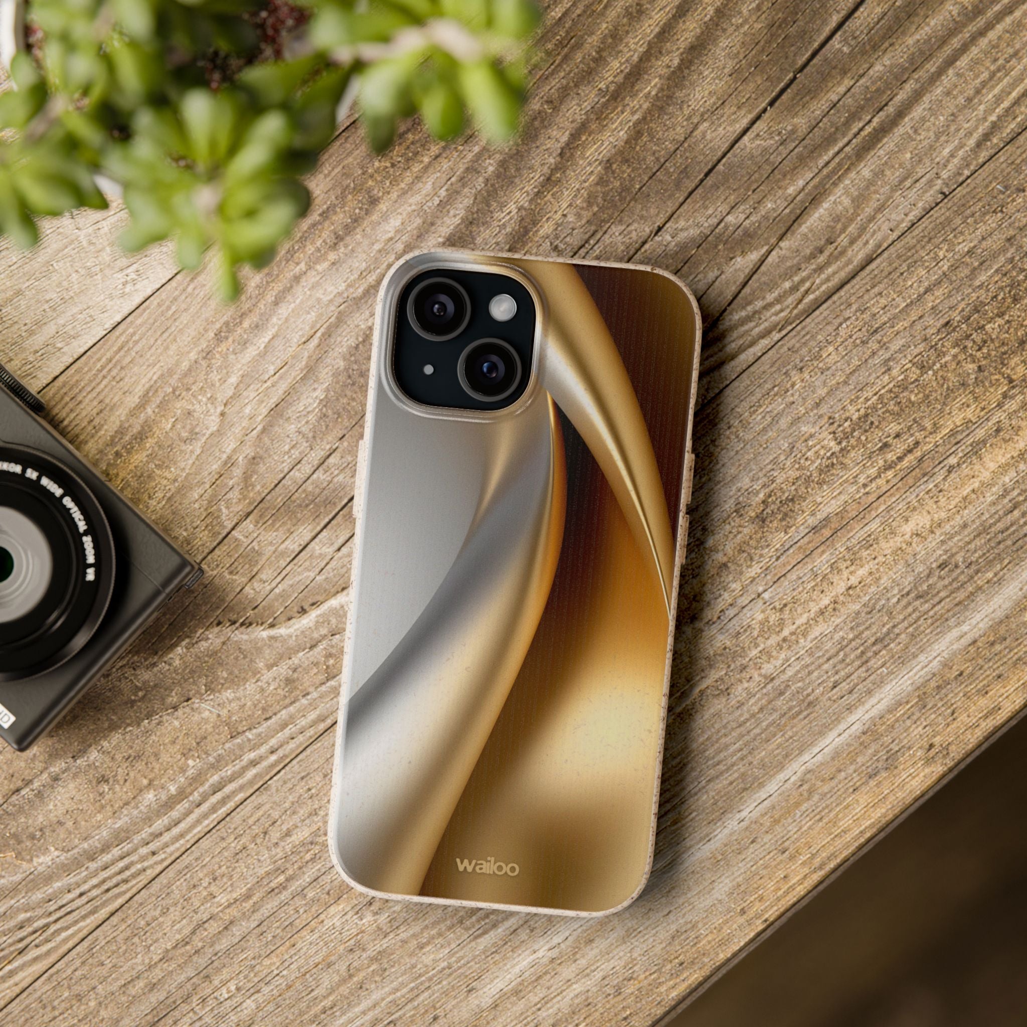 aPattern Gold silver - Platic free phone case for iPhone