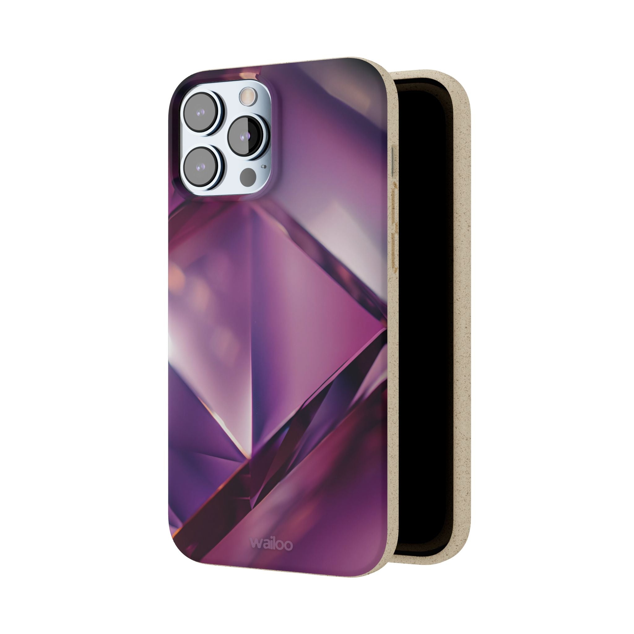 3D Purple - Plastic free phone case for iPhone