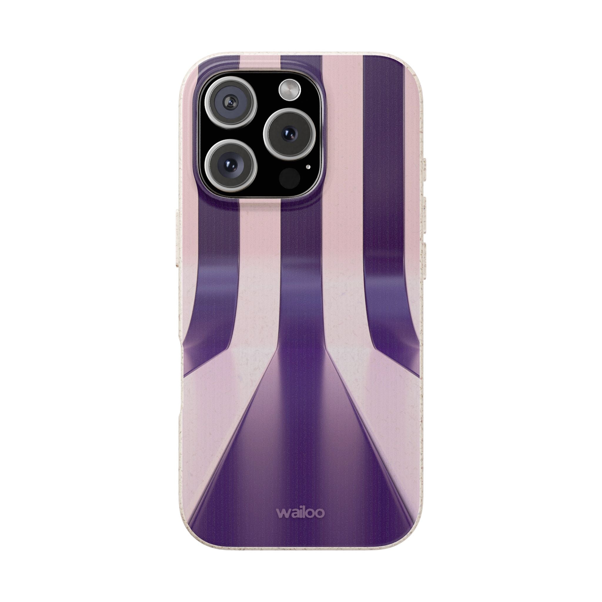 3D Purple stripes - Plastic free phone case for iPhone