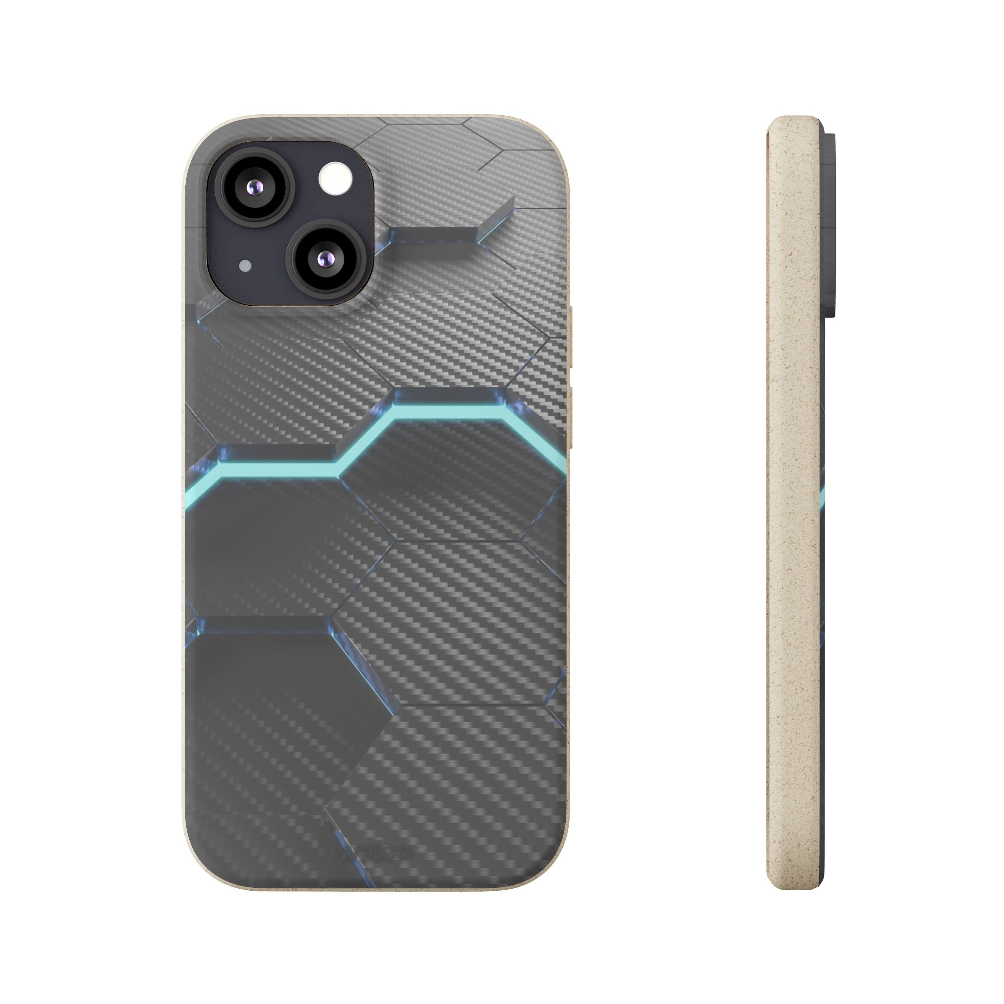 3D Black hexagon - Plastic free phone case for iPhone
