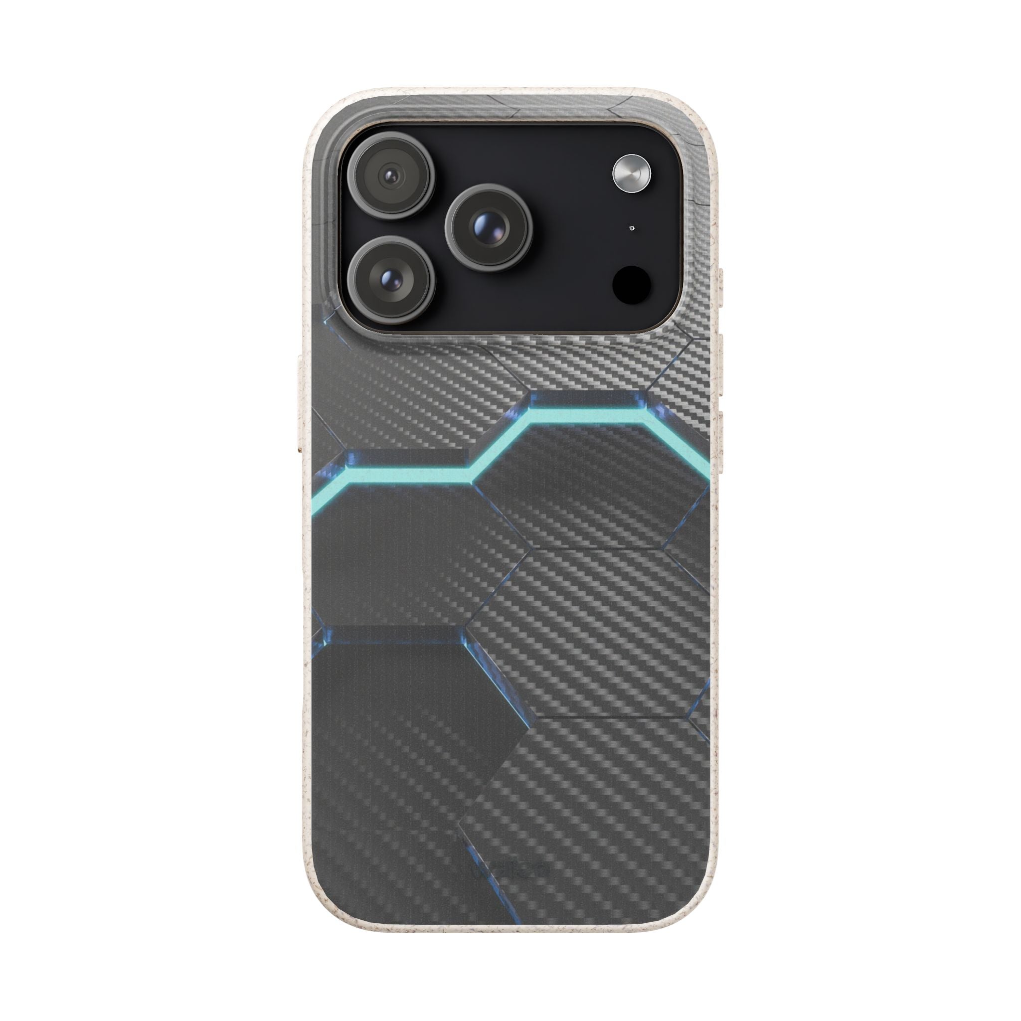 3D Black hexagon - Plastic free phone case for iPhone