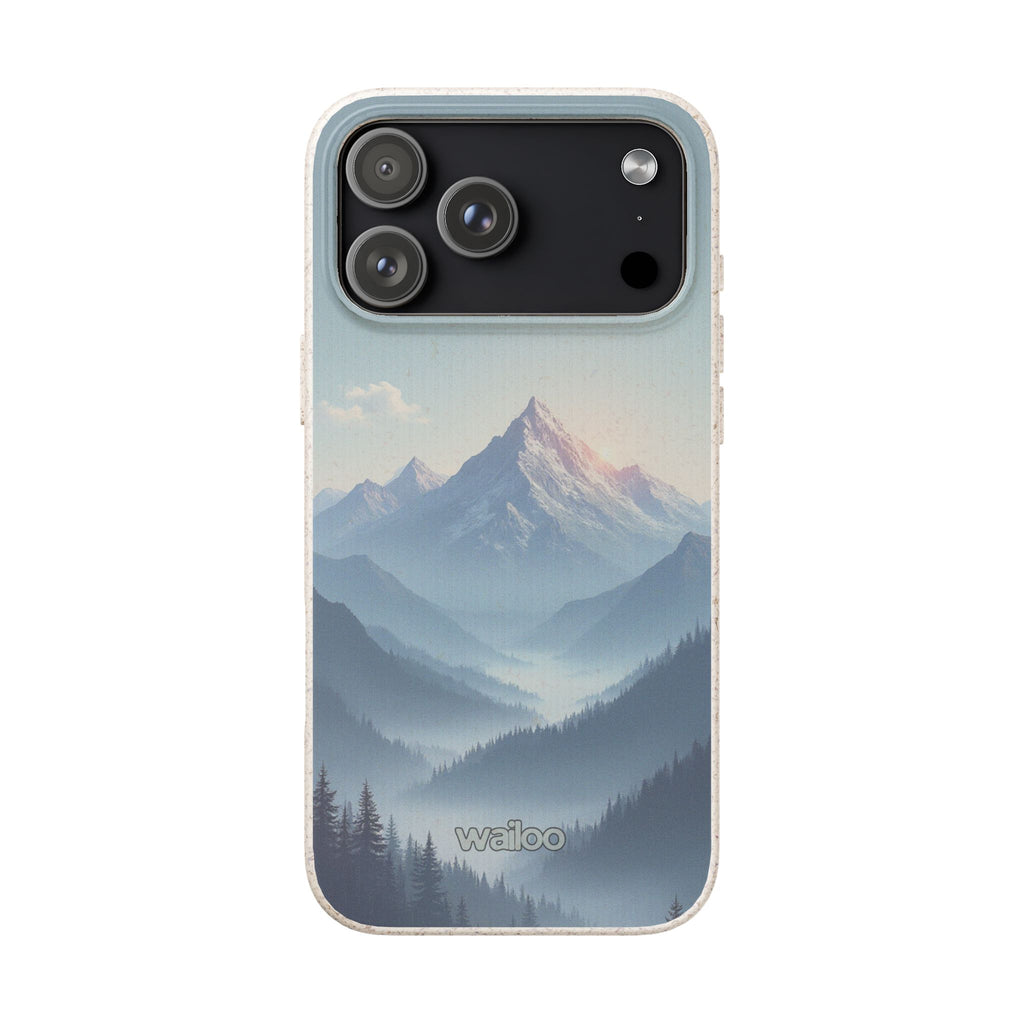 dAI Nature Mountain and valley - Plastic free phone case for iPhone