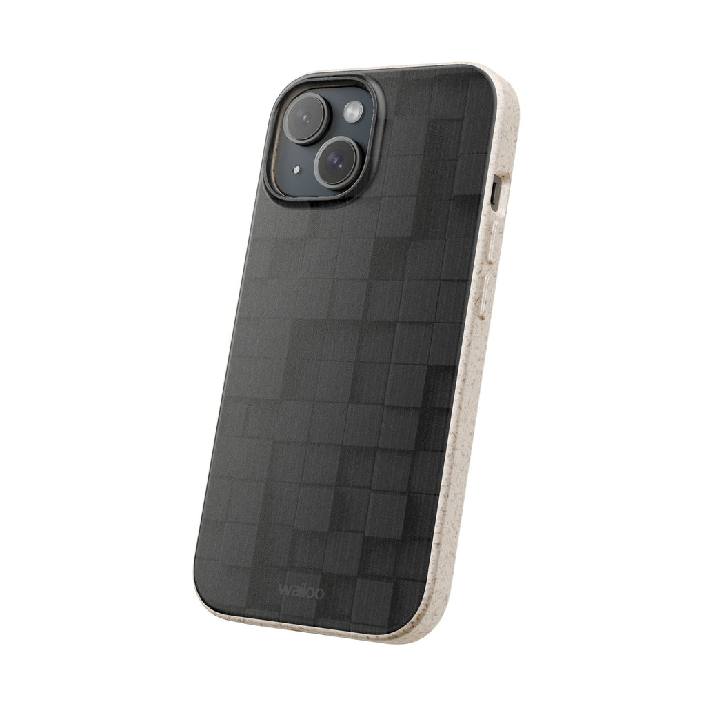 3D Black tiles - Plastic free phone case for iPhone