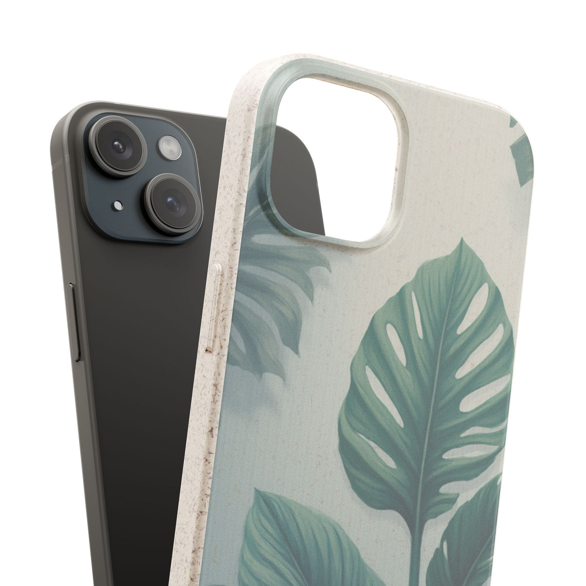 Floral Monstera - Biodegradable phone case for iPhone - Plastic free