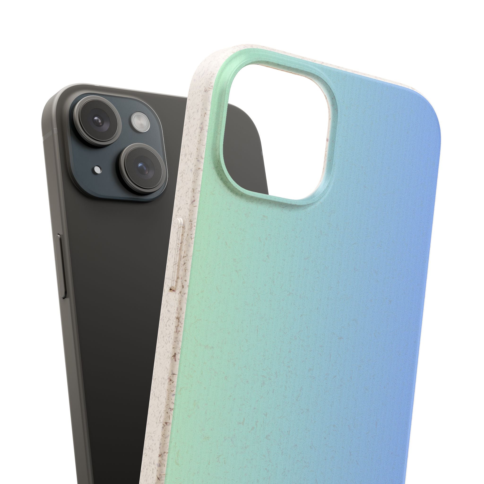 bOmbre Turquoise blue gradient - Plastic free phone case for iPhone
