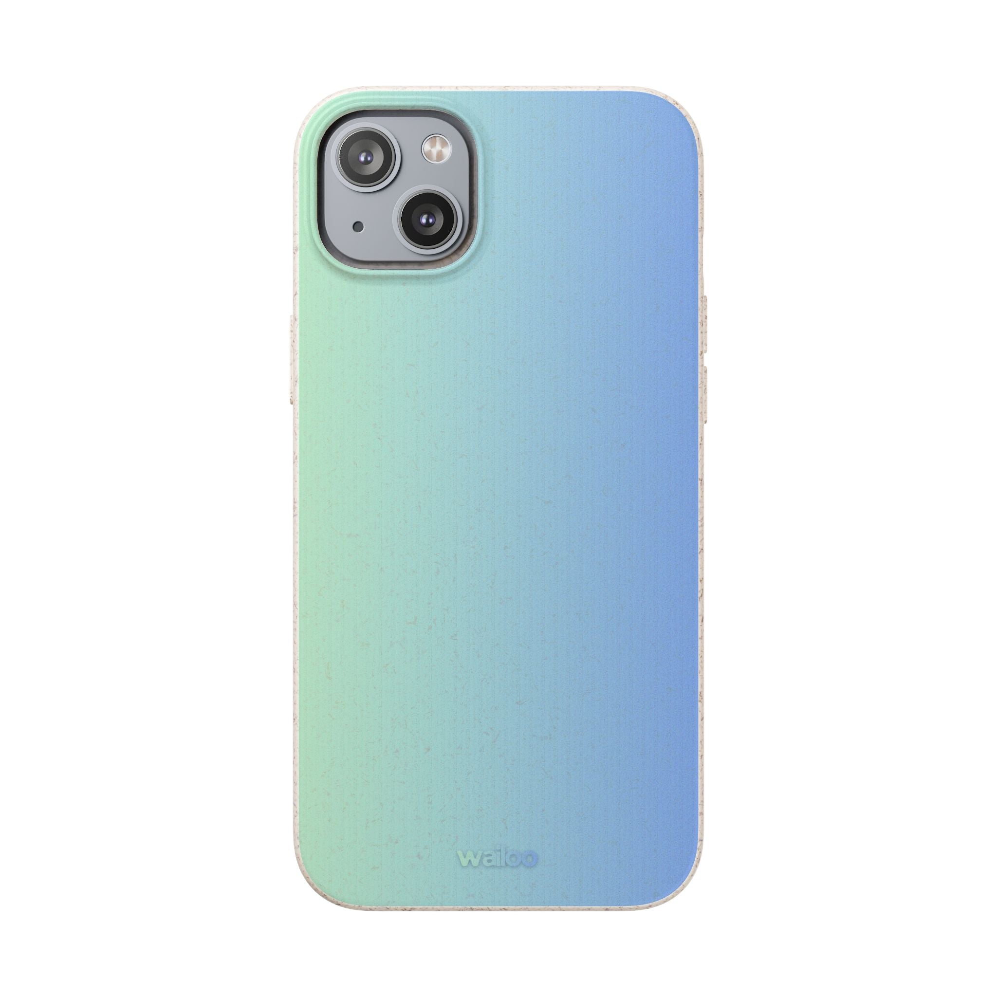 bOmbre Turquoise blue gradient - Plastic free phone case for iPhone