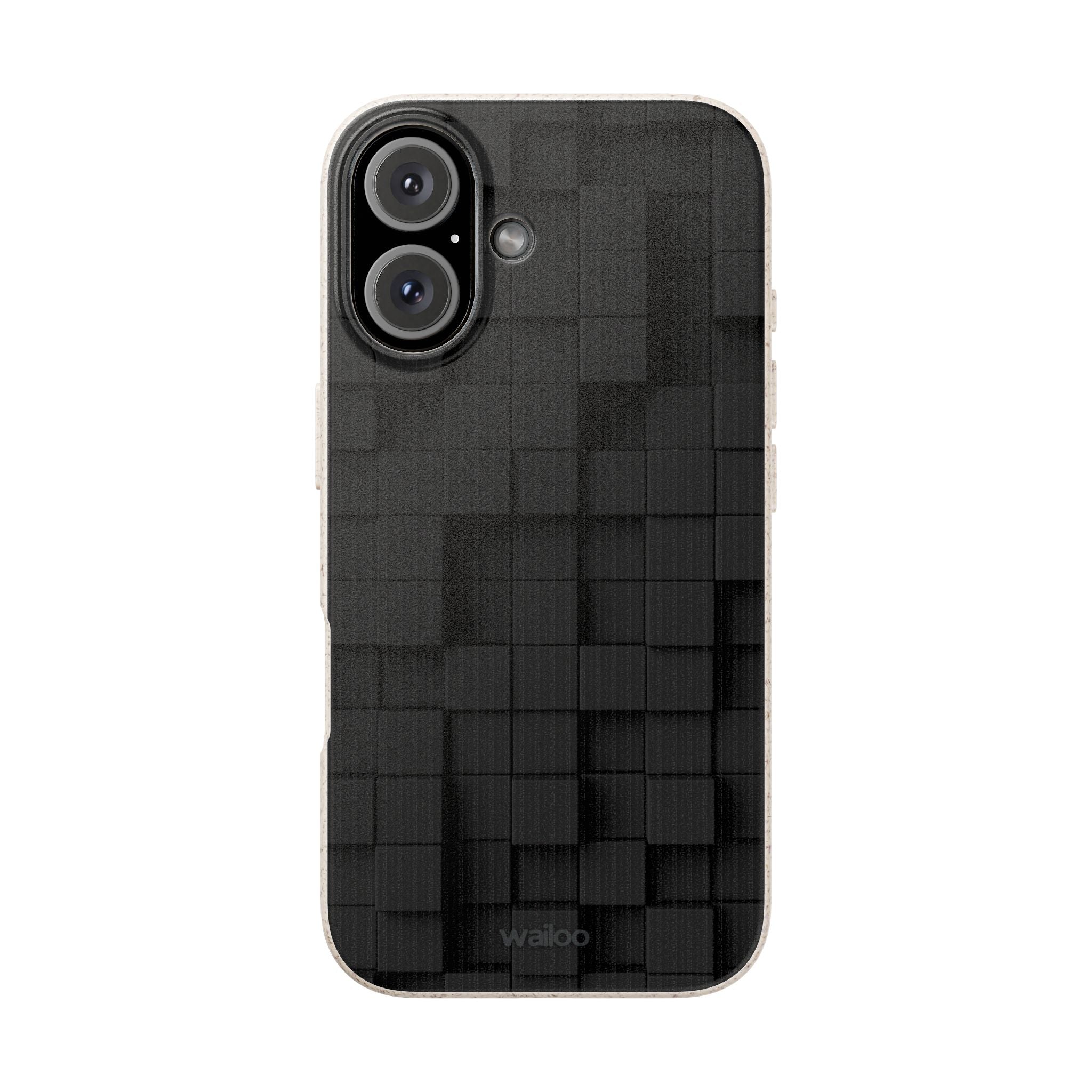 3D Black tiles - Plastic free phone case for iPhone