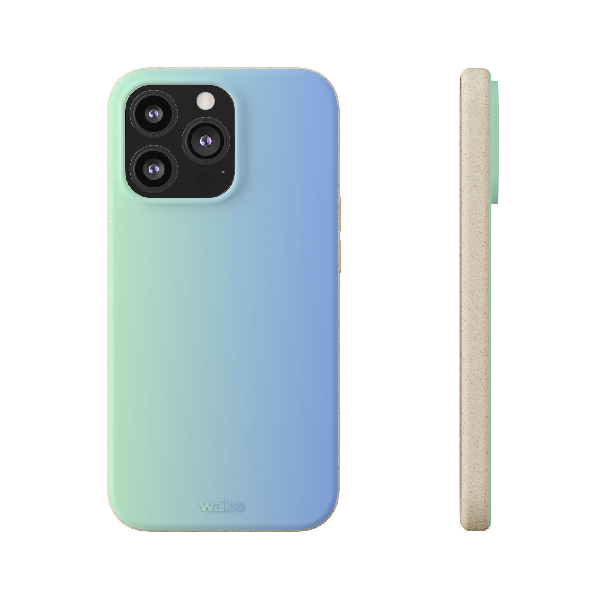 bOmbre Turquoise blue gradient - Plastic free phone case for iPhone