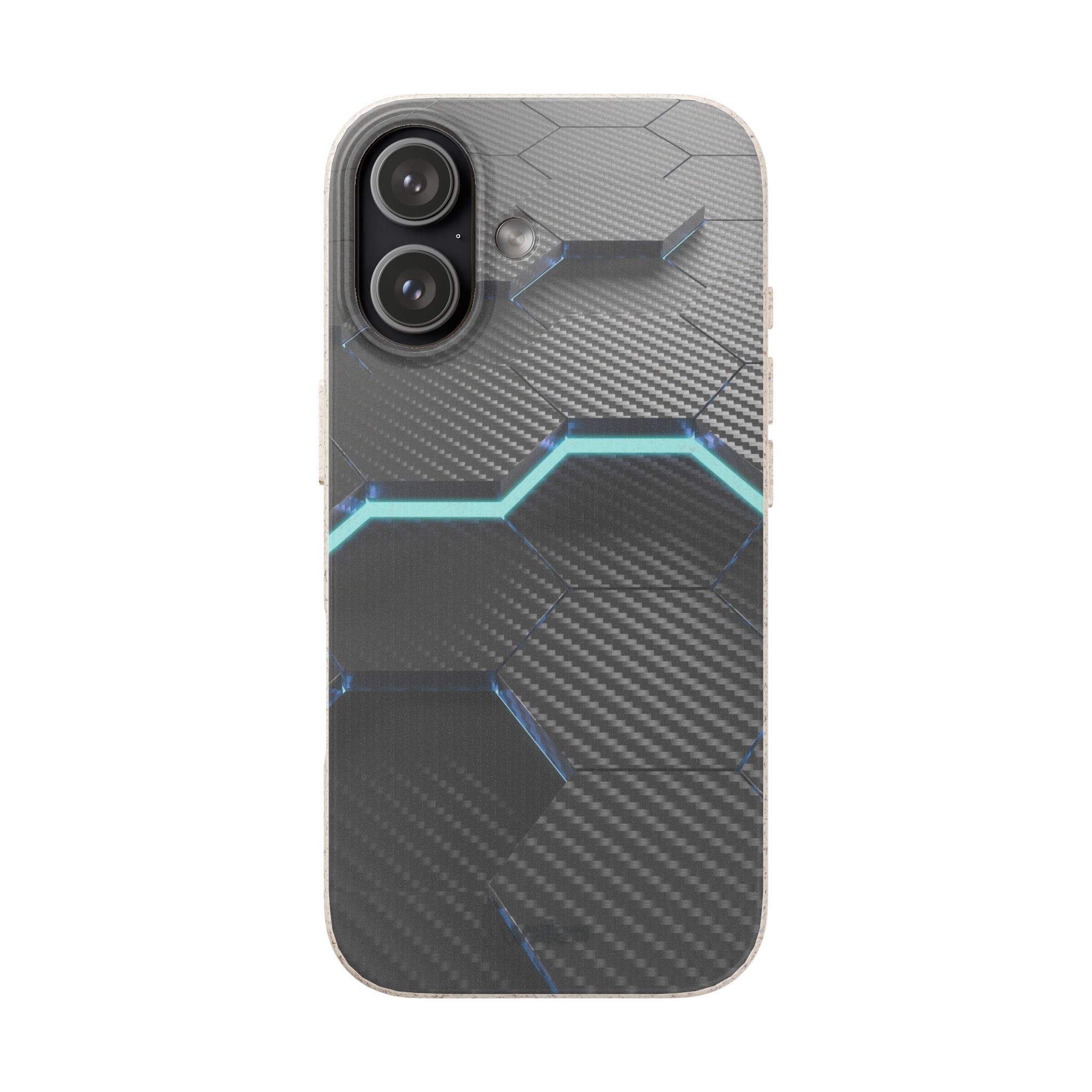 3D Black hexagon - Plastic free phone case for iPhone