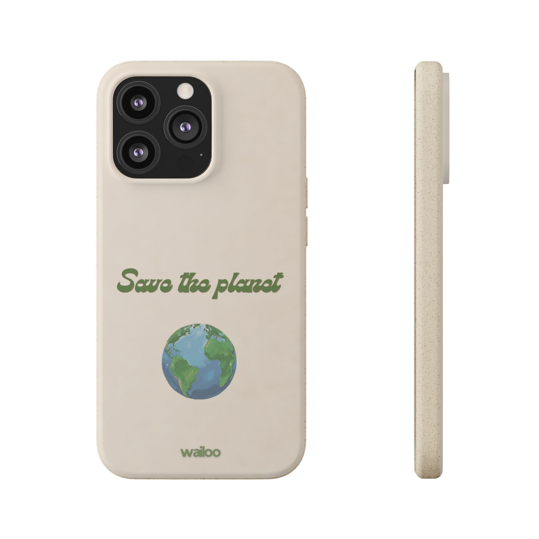 Earth - Save the planet - Plastic free phone case for iPhone